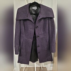 Novelti By AJG Purple Houndstooth Coat Size 8